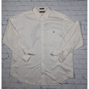 Daniel Cremieux Shirt Mens XL White Button‎ Up Cotton Long Sleeve